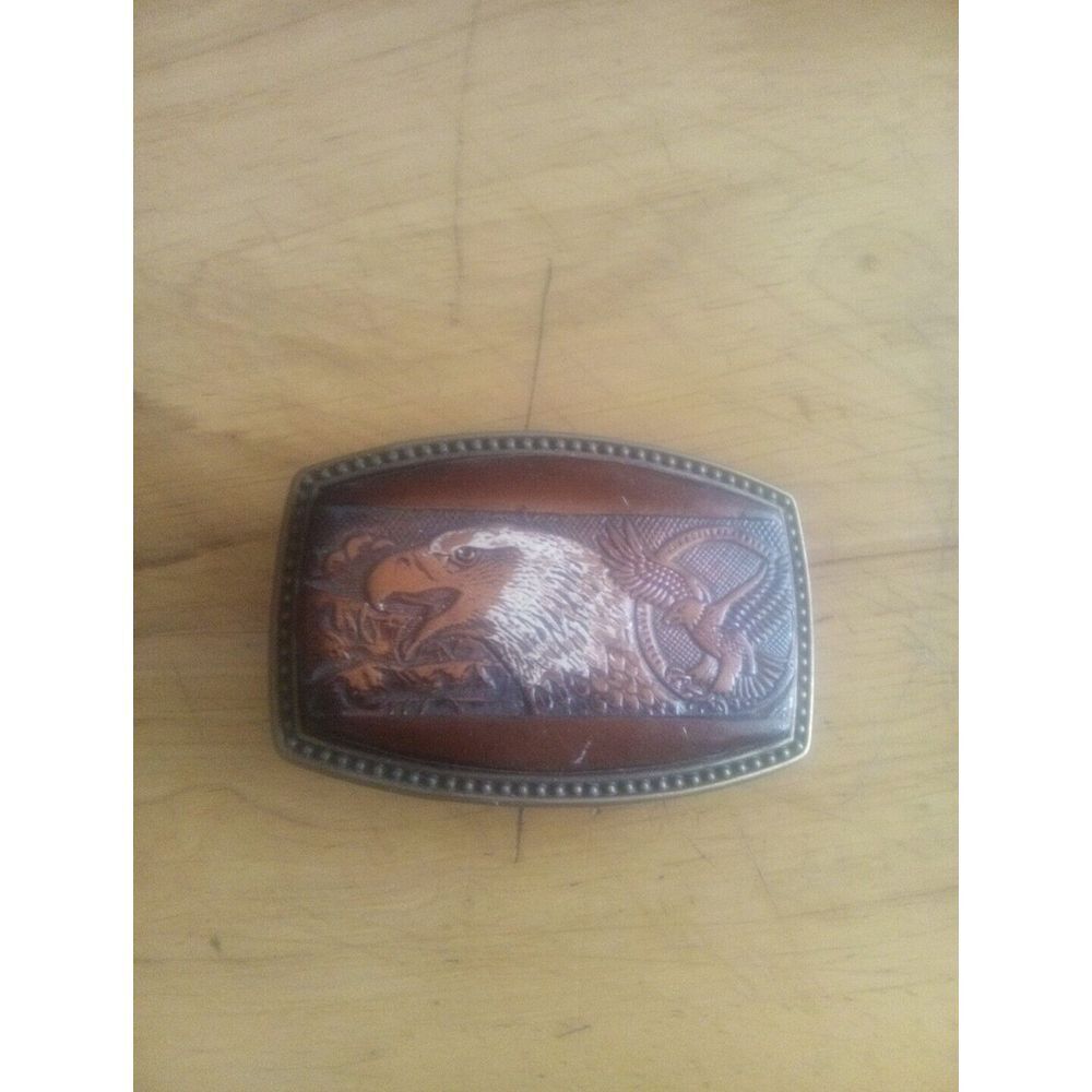 Leather  American Eagle Belt Buckle